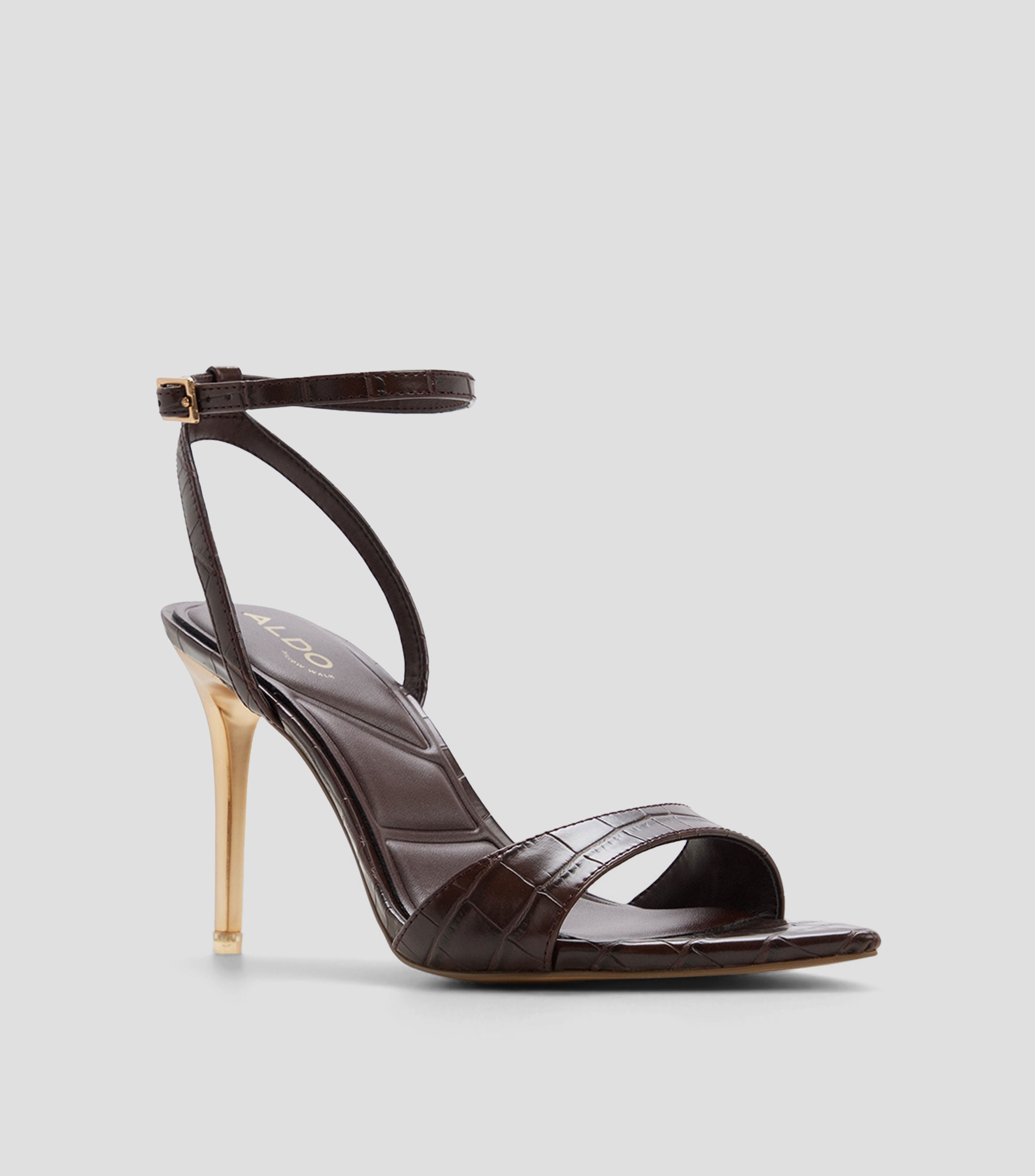 Sandalias tacón alto de aguja animalskin Mujer